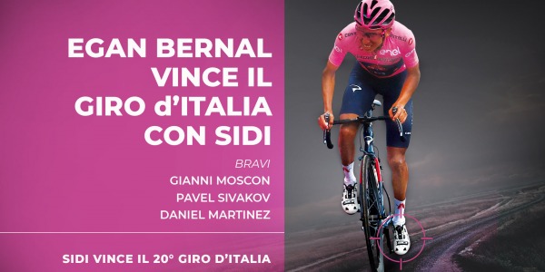 Egan Bernal vince la 104a edizione del Giro d’Italia con SIdi